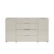 Sideboard >Santorin< Glasfronten / Kaschmir - 180x99x40cm (BxHxT)