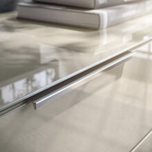 Lowboard >Santorin< Glasfronten, in Kaschmir - 180x55x40cm (BxHxT)