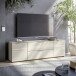 Lowboard >Santorin< Glasfronten, in Kaschmir - 180x55x40cm (BxHxT)