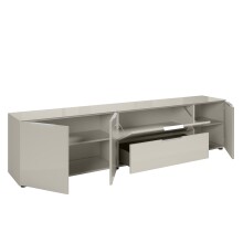 Lowboard >Santorin< Glasfronten in Kaschmir - 226x55x40cm (BxHxT)