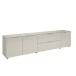 Lowboard >Santorin< Glasfronten in Kaschmir - 226x55x40cm (BxHxT)