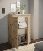 Kommode >Brest< 2 Türen, in Artisan Dekor - 60x84x35cm (BxHxT)