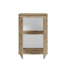 Kommode >Brest< 2 Türen, in Artisan Dekor - 60x84x35cm (BxHxT)