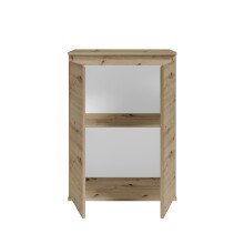 Kommode >Brest< 2 Türen, in Artisan Dekor - 60x84x35cm (BxHxT)