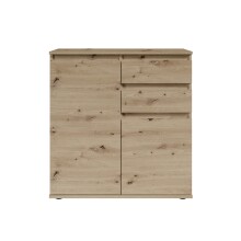 Kommode >Brest< 2 Türen, 2 Schübe, Artisan Dekor - 60x84x35cm (BxHxT)