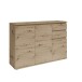 Sideboard >Brest< 3 Türen, 2 Schübe, in Artisan Dekor - 119x84x35cm (BxHxT)