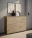 Sideboard >Brest< 3 Türen, 2 Schübe, in Artisan Dekor - 119x84x35cm (BxHxT)
