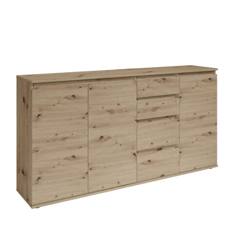 Sideboard >Brest< 3 Türen, 4 Schübe, Artisan Dekor - 160x84x35cm (BxHxT)