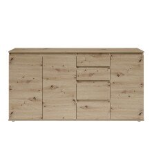 Sideboard >Brest< 3 Türen, 4 Schübe, Artisan Dekor - 160x84x35cm (BxHxT)