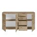 Sideboard >Brest< 3 Türen, 4 Schübe, Artisan Dekor - 160x84x35cm (BxHxT)