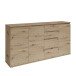 Sideboard >Brest< 3 Türen, 4 Schübe, Artisan Dekor - 160x84x35cm (BxHxT)