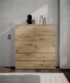 Highboard >Brest< 2 Türen, 4 Schübe, Artisan Dekor - 116x130x35cm (BxHxT)