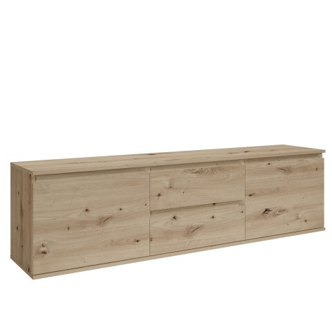 Lowboard >Brest< 2 Türen, 2 Schübe, in Artisan Dekor - 180x50x38cm (BxHxT)