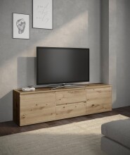 Lowboard >Brest< 2 Türen, 2 Schübe, in Artisan Dekor - 180x50x38cm (BxHxT)