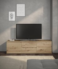 Lowboard >Brest< 2 Türen, 2 Schübe, in Artisan Dekor - 180x50x38cm (BxHxT)