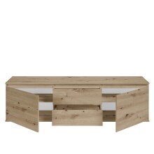 Lowboard >Brest< 2 Türen, 2 Schübe, in Artisan Dekor - 180x50x38cm (BxHxT)