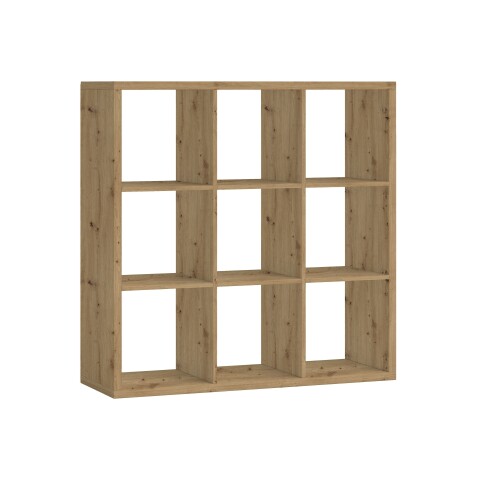 Raumteiler >Style< 9 Fächer, in Artisan Eiche Dekor - 112x112x38cm (BxHxT)