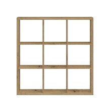 Raumteiler >Style< 9 Fächer, in Artisan Eiche Dekor - 112x112x38cm (BxHxT)