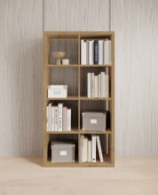 Raumteiler >Style< 8 Fächer, in Artisan Eiche Dekor - 77x147x38cm (BxHxT)