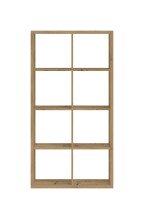 Raumteiler >Style< 8 Fächer, in Artisan Eiche Dekor - 77x147x38cm (BxHxT)