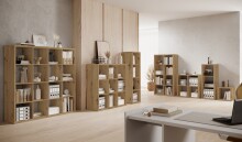 Raumteiler >Style< 16 Fächer, Artisan Eiche Dekor - 147x147x38cm (BxHxT)