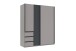 Schwebetürenschrank >Stade< in SAHARAGRAU / GRAPHIT - 168x198x63cm (BxHxT)
