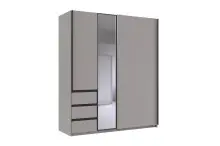 Schwebetürenschrank >Stade< in SAHARAGRAU /...