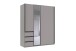 Schwebetürenschrank >Stade< in SAHARAGRAU / GRAPHIT - 168x198x63cm (BxHxT)