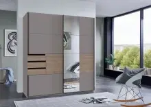 Schwebetürenschrank >Bremen< in SAHARAGRAU /...