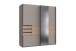 Schwebetürenschrank >Bremen< in SAHARAGRAU / MULTIPLEX - 180x198x65cm (BxHxT)