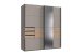 Schwebetürenschrank >Bremen< in SAHARAGRAU / MULTIPLEX - 180x198x65cm (BxHxT)