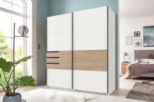 Schwebetürenschrank >Bremen< in WEISS /...