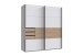 Schwebetürenschrank >Bremen< in WEISS / MULTIPLEX - 180x198x65cm (BxHxT)