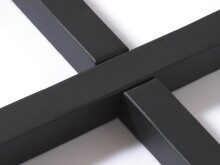 Esstisch >CESURA< in Eiche Natur furniert, Metall schwarz - 75x120cm (HxD