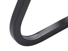 Esstisch >CESURA< in Eiche Natur furniert, Metall schwarz - 75x120cm (HxD