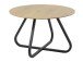 Esstisch >CESURA< in Eiche Natur furniert, Metall schwarz - 75x120cm (HxD