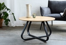 Couchtisch >CESURA< MDF mit Melamin Eiche, Metall...