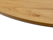 Esstisch >CESURA< Eiche MDF mit Melamin, Metall schwarz - 73,5x100cm (HxD)