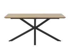 Esstisch >CESURA< in Eiche, schwarz, MDF Malamin, Metall - 160x75x90cm (BxHxT)