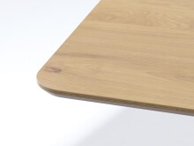 Esstisch >CESURA< in Eiche, schwarz, MDF Malamin, Metall - 160x75x90cm (BxHxT)