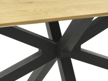 Esstisch >CESURA< in Eiche, schwarz, MDF Malamin, Metall - 160x75x90cm (BxHxT)