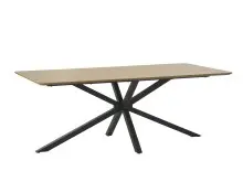 Esstisch >CESURA< in Eiche, schwarz, MDF-Melamin,...