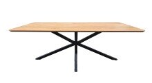 Esstisch >CESURA< in Eiche, schwarz, MDF-Melamin, Metall - 200x75x100cm (BxHxT)