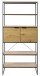 Bücherregal >CESURA< in Eiche, schwarz, Melamin, Metall - 90x190x40cm (BxHxT)