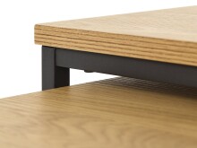 Satztisch >CESURA< (2er Set) Eiche-Dekor, schwarz - 40/45/40 cm und 60/50/60 cm (B/H/T)