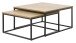 Satztisch >CESURA< (2er Set) in Eiche-Dekor, schwarz - 68/35/68 cm / 75/40/75 cm (B/H/T)