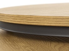 Satztisch >CESURA< (2er Set) in Eiche-Dekor, schwarz - 60/50/60 cm / 40/45/40 cm (B/H/T)