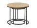 Satztisch >CESURA< (2er Set) in Eiche-Dekor, schwarz - 60/50/60 cm / 40/45/40 cm (B/H/T)