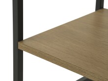 Beistelltisch >CESURA< in Eiche, schwarz, Melamin, Metall - 30x60x40cm (BxHxT)