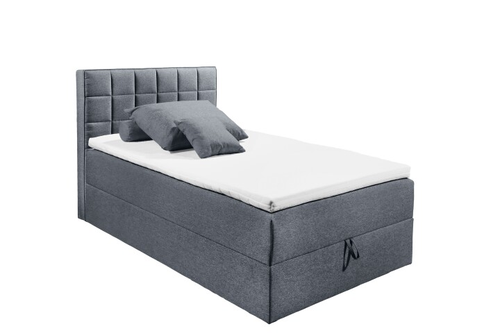 Polsterbett >ALASKA 2< Liegefläche 120x200 cm, anthrazit - 120x123x213 (BxHxT)